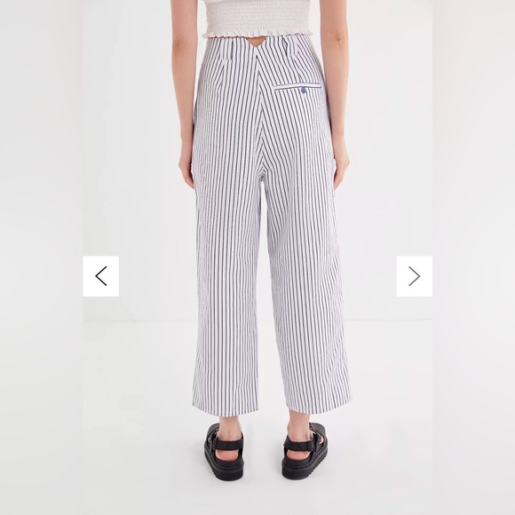 UO Mack Striped Pleated High-Waisted Trouser Pant - Picture 4 of 15